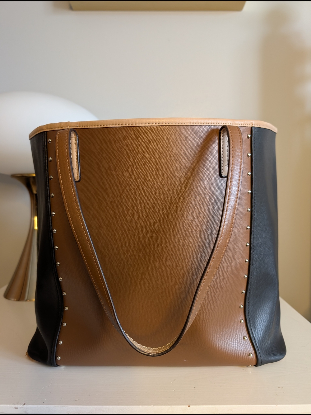 Coach Metro Colorblock Studded Leather Tote Bag - EUC! - Picture 3 of 10